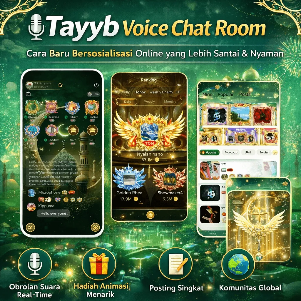 🎧 Tayyb — Voice Chat Room: Cara Baru Bersosialisasi Online yang Lebih Santai & Nyaman