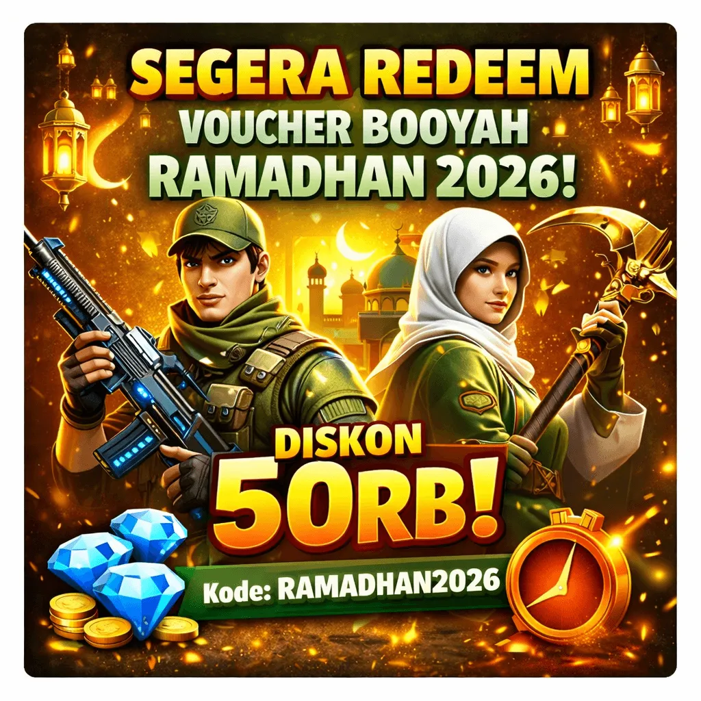 Segera Redeem Voucher Booyah Ramadhan 2026! Diskon 50RB Khusus Pemain Free Fire