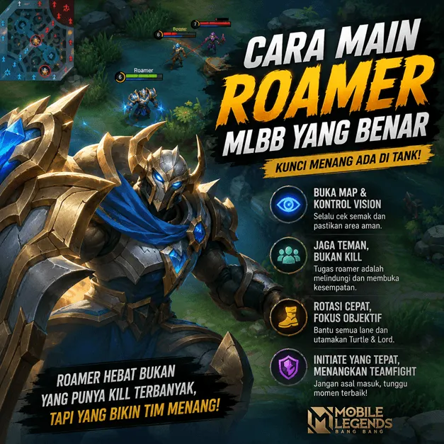 Cara Main Role Roamer MLBB yang Benar: Bukan Sekadar Jadi Tumbal Tim
