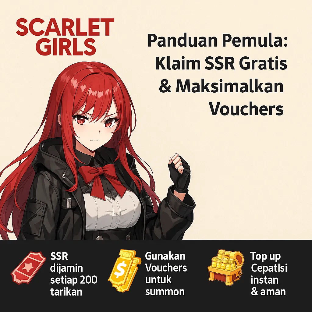 🌹 Panduan Pemula Scarlet Girls: Klaim SSR Gratis & Maksimalkan Vouchers