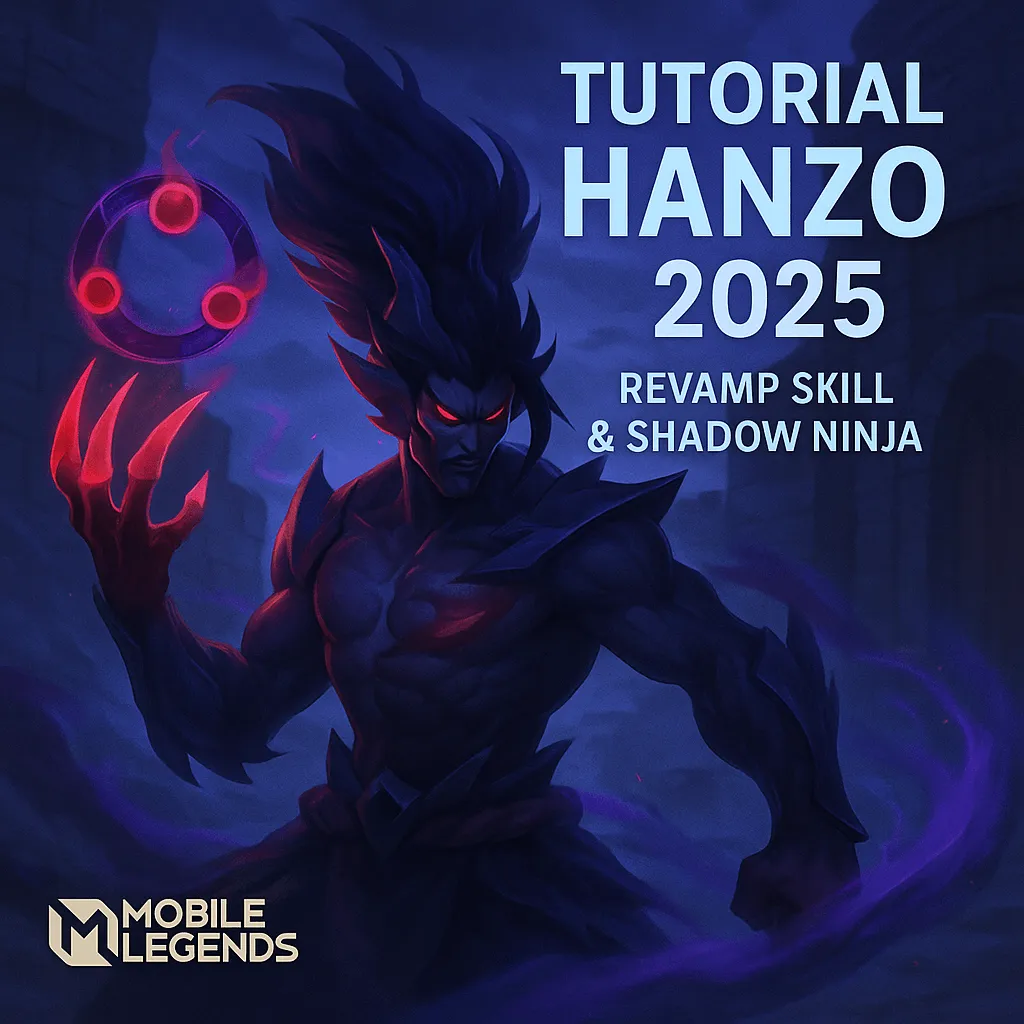Tutorial Hanzo Mobile Legends 2025: Revamp Skill, Stack Hit Baru & Cara Main Shadow Ninja