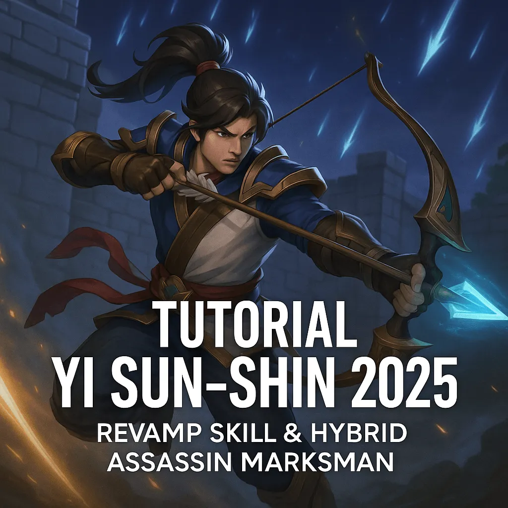 Tutorial Yi Sun-shin Mobile Legends 2025: Hybrid Marksman-Assassin, Revamp Skill & Perbedaan Combo Lama vs Baru