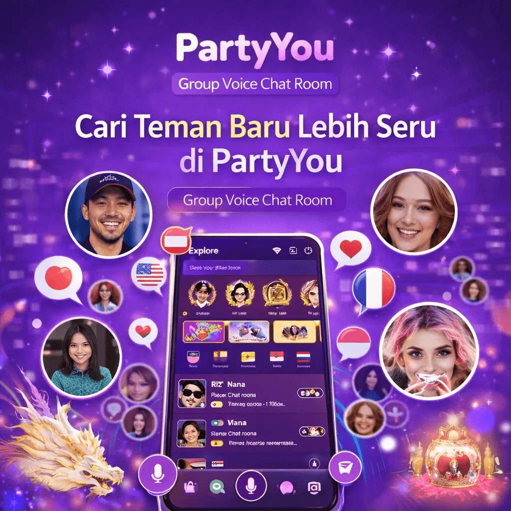 Cari Teman Baru Lebih Seru di PartyYou: Group Voice Chat Room 🎧🌍