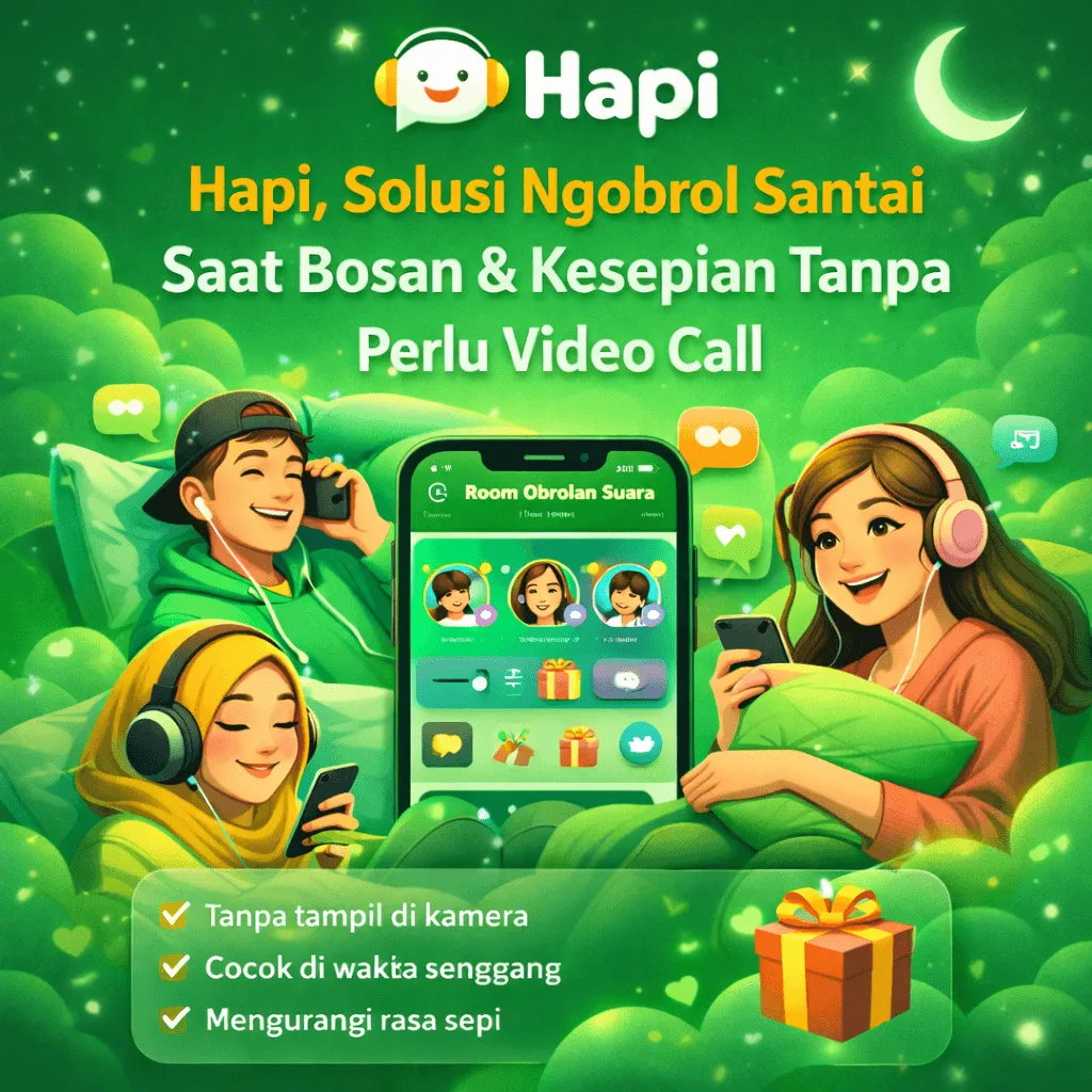 🎧 Hapi, Solusi Ngobrol Santai Saat Bosan & Kesepian Tanpa Perlu Video Call