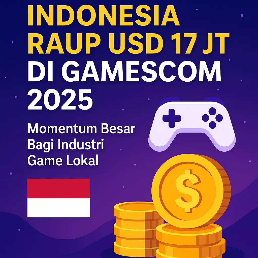 Indonesia Raup USD 17 Juta di Gamescom 2025, Bukti Industri Game Lokal Mendunia