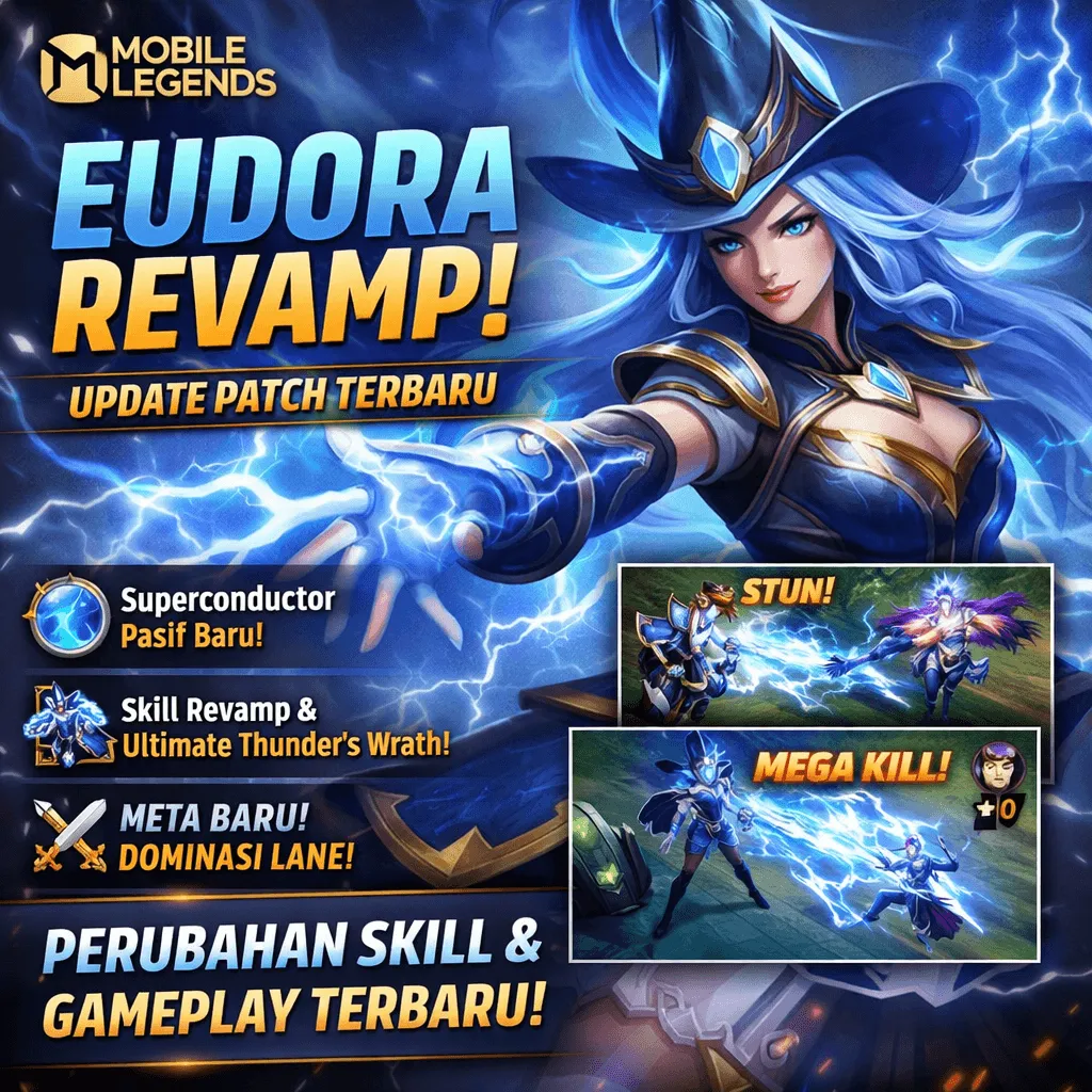 ⚡ Eudora Revamp di Patch Mobile Legends: Mage Petir Kembali Jadi Momok!