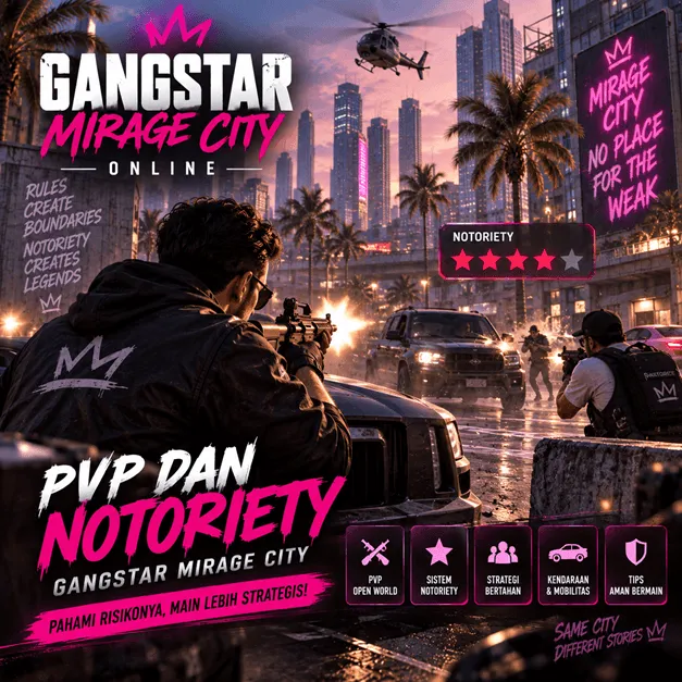 Mengenal PvP dan Sistem Notoriety Gangstar Mirage City: Jangan Asal Menyerang Pemain!