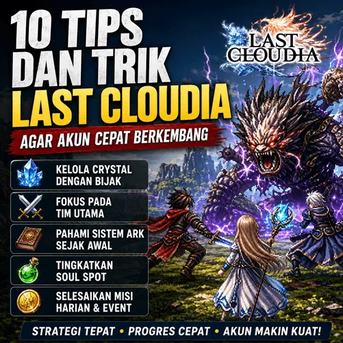 10 Tips dan Trik LAST CLOUDIA agar Akun Cepat Berkembang