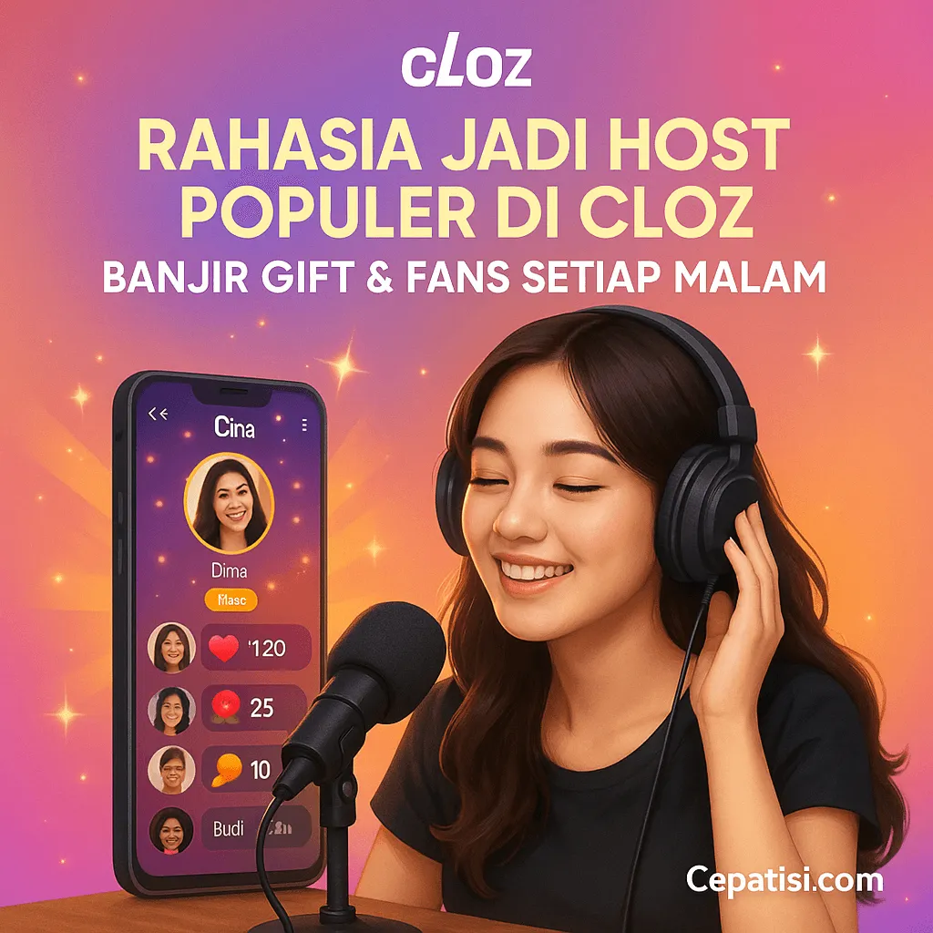 🎤 Rahasia Jadi Host Populer di Cloz – Banjir Gift & Fans Setiap Malam