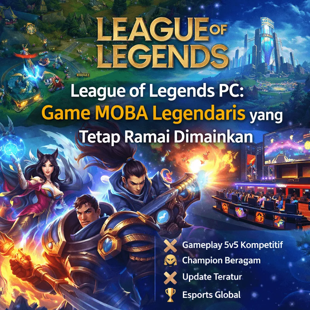 🎮 League of Legends PC: Game MOBA Legendaris yang Tetap Ramai Dimainkan