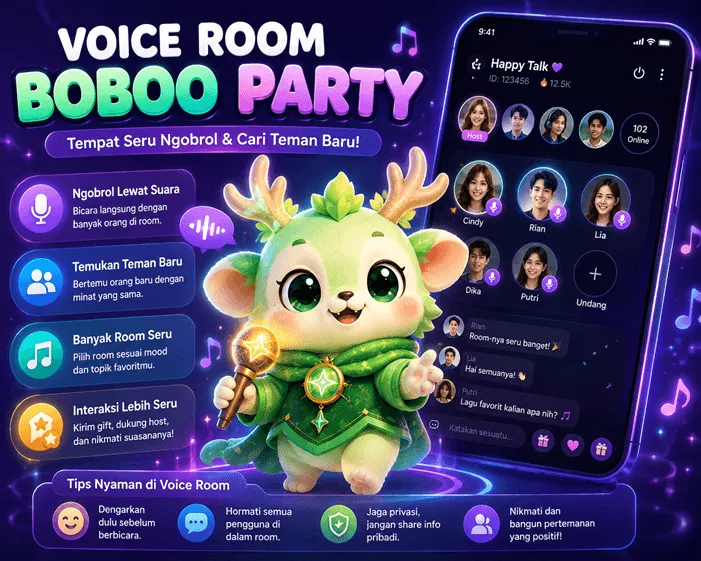 Mengenal Voice Room Boboo Party dan Cara Seru Menemukan Teman Baru