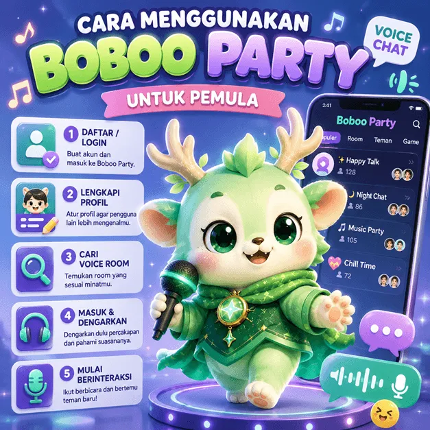 Cara Menggunakan Boboo Party untuk Pemula: Dari Daftar hingga Masuk Voice Room