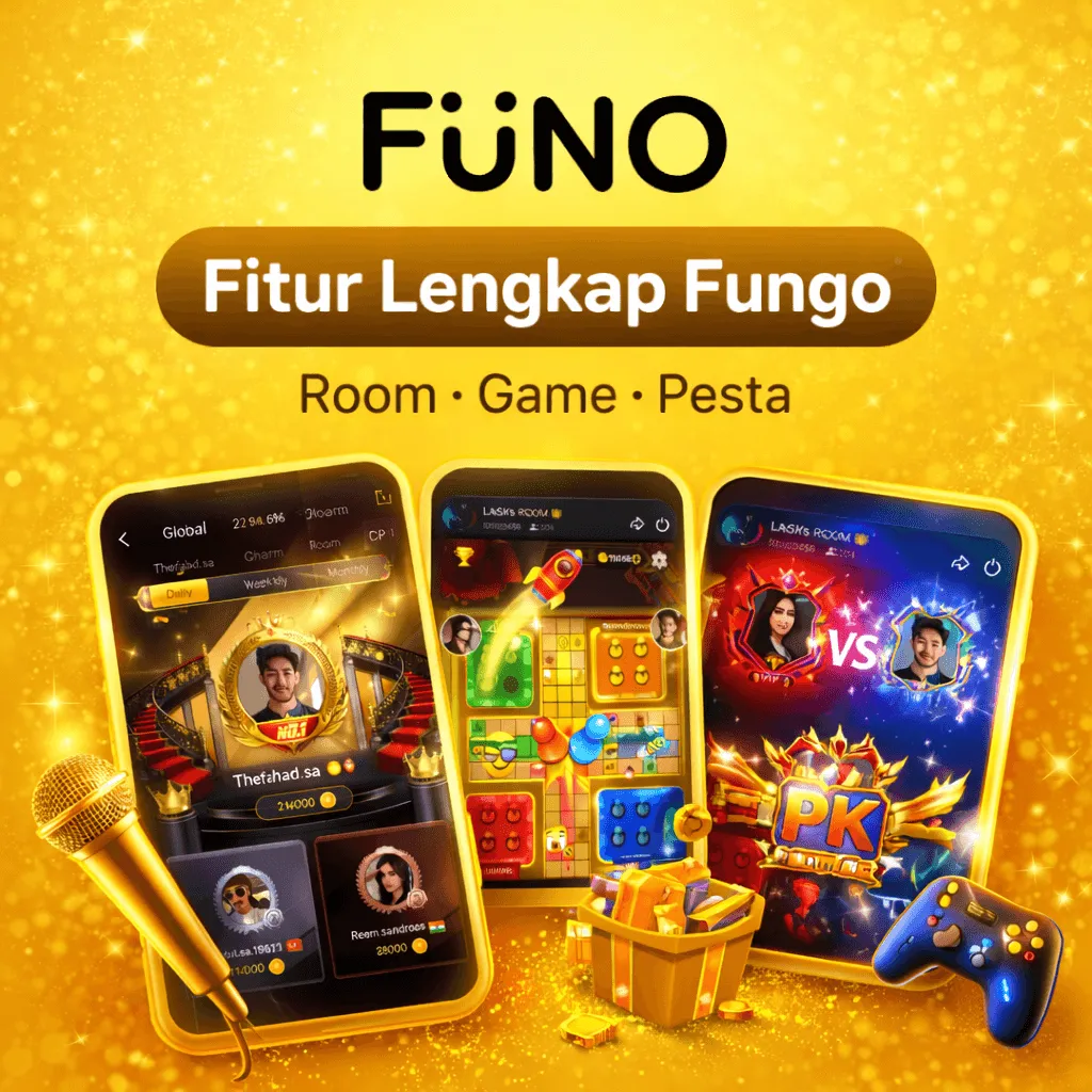 Fitur Lengkap Fungo: Room Premium, Game Seru, Pesta Meriah, dan Koneksi Emosional 🎧🎮🎉