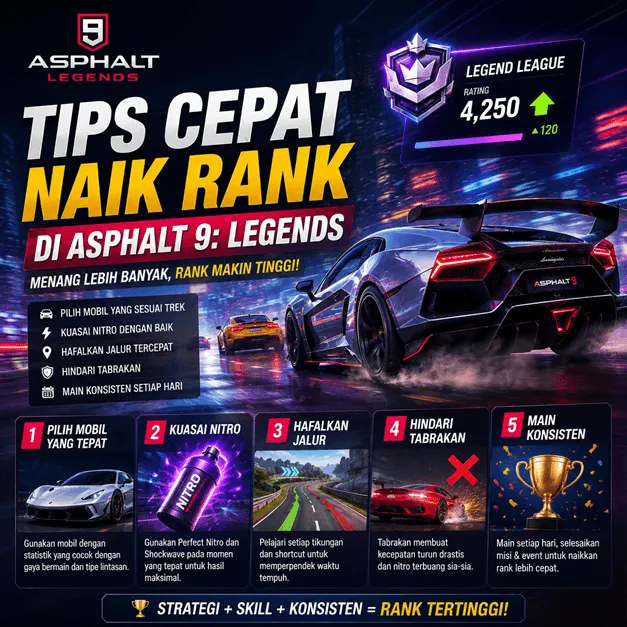 Tips Cepat Naik Rank di Asphalt 9: Legends untuk Pemula dan Pro