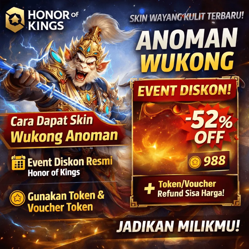 🎯 Cara Dapat Skin Wukong Anoman di Honor of Kings (Event & Diskon 2026)