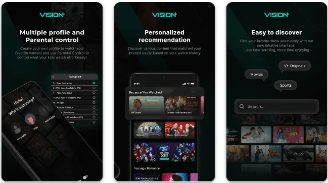 Vision+: Live, Sports & Series